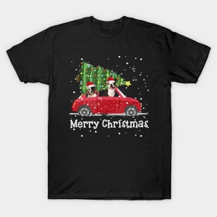 Bully Car Red Truck Christmas Tree Cute Bully Dogs T-Shirt